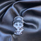 Pin Audrey argintiu (1 buc.)